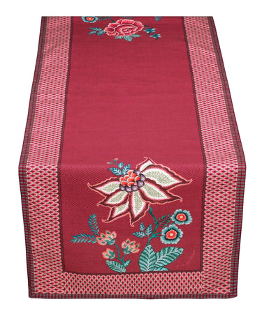 PIP STUDIO Flower Festival Tischläufer dark pink 50 x 150 cm