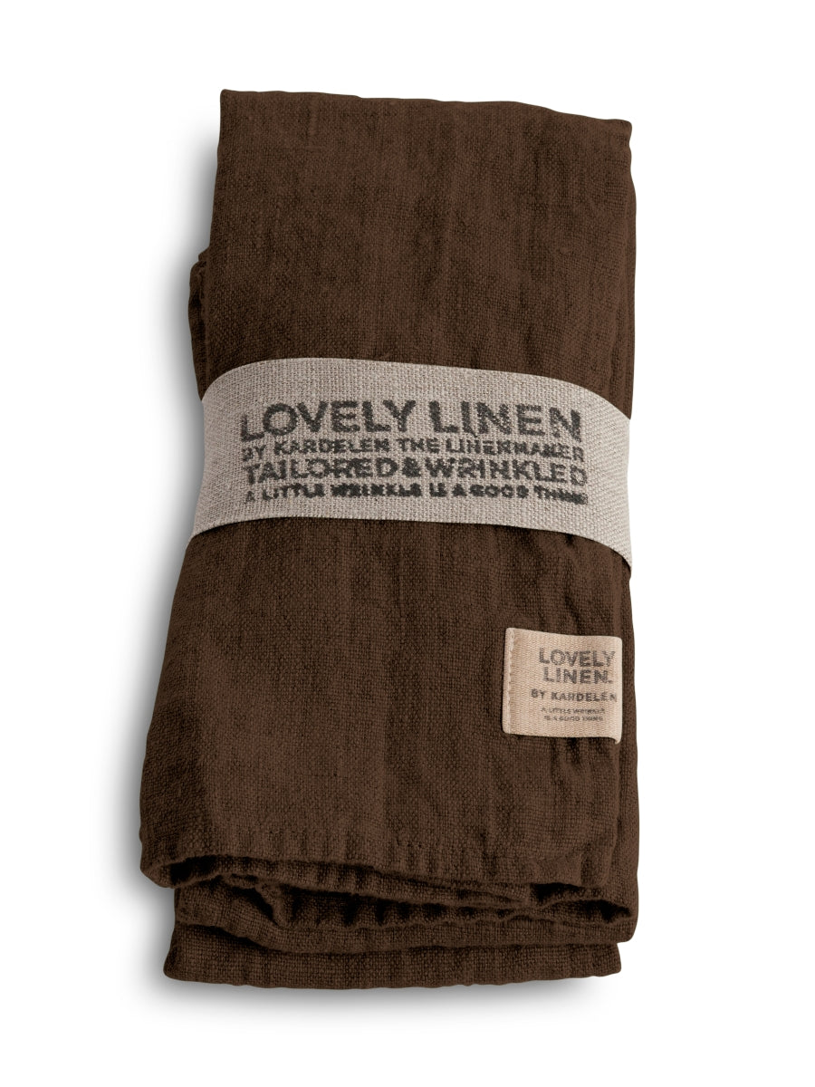 Lovely Linen Lovely Serviette Leinen chocolate 45 x 45 cm 1Stk.