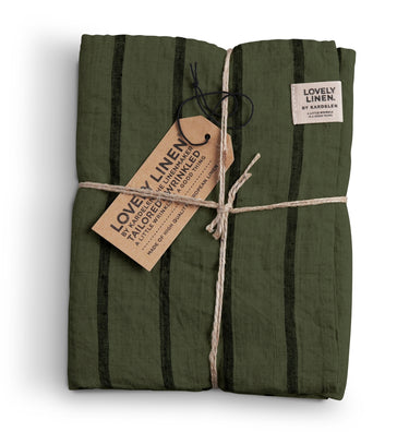 Lovely Linen Lovely Tischläufer Leinen stripe forest 47 x 150cm