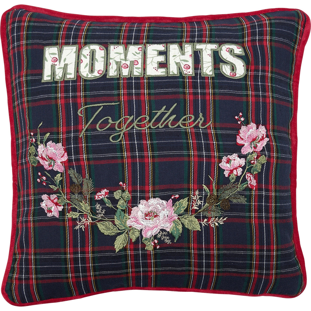 Greengate Dagmar Kissenhülle moments blue mit Stick 40x40cm