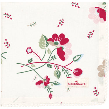 Greengate Mozy Stoffserviette mit Spitze pale pink 40x40 cm