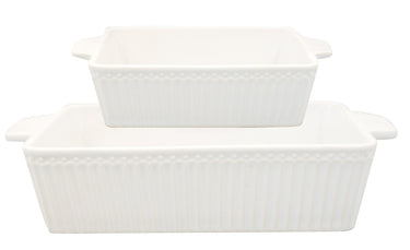 Greengate Alice Auflaufform weiss klein Set2