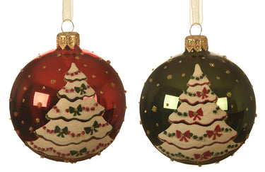 Decoris Kugel Glas glanz Baum sortiert 8 cm ( 1 Stück )