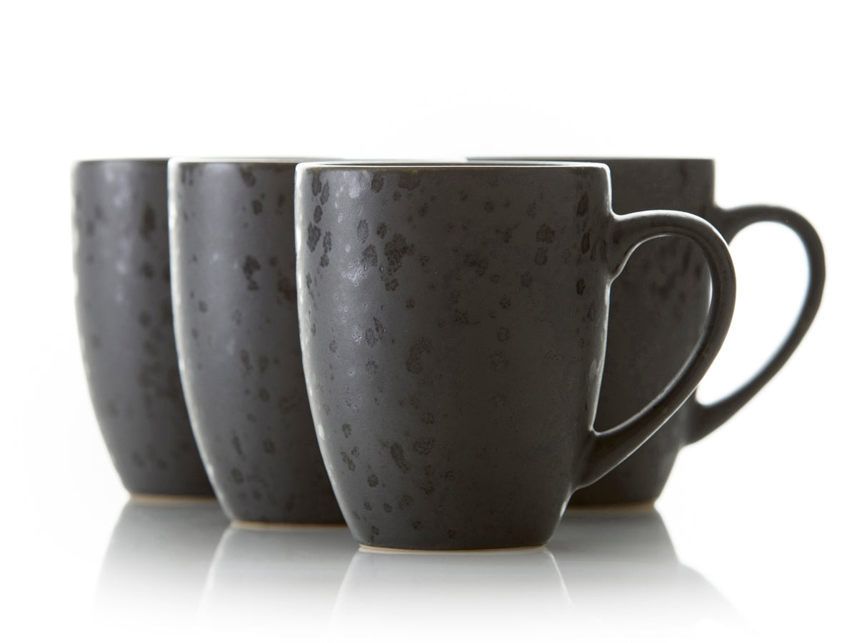 Bitz Becher mit Henkel black/grey/green/dark blue Set4