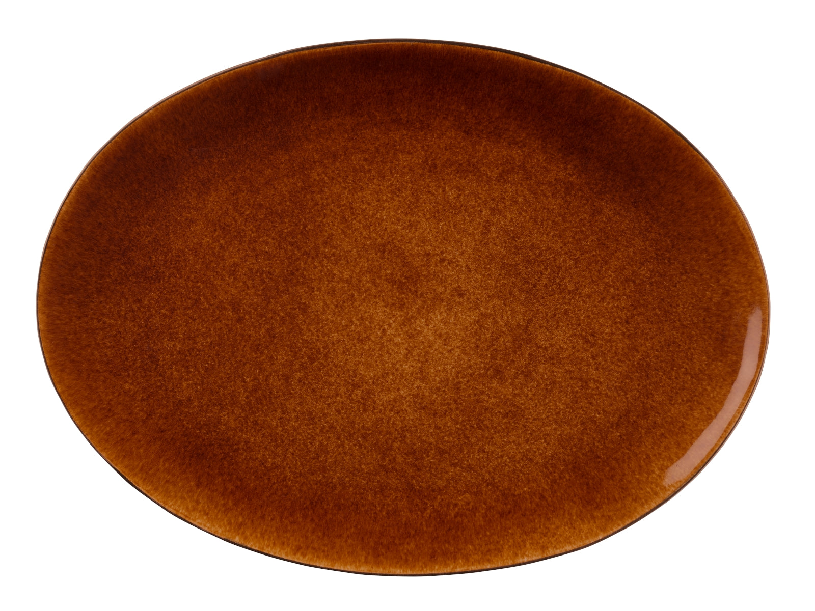 Bitz Servierplatte oval black/amber 45 x 34 cm