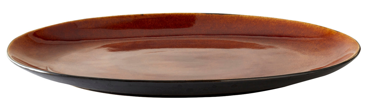 Bitz Servierplatte oval black/amber 45 x 34 cm