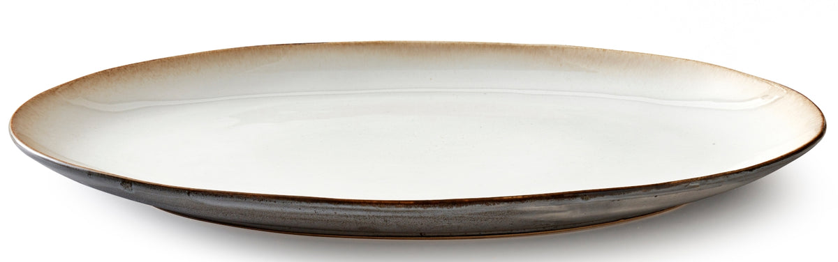 Bitz Servierplatte oval grey/cream 45 x 34 cm