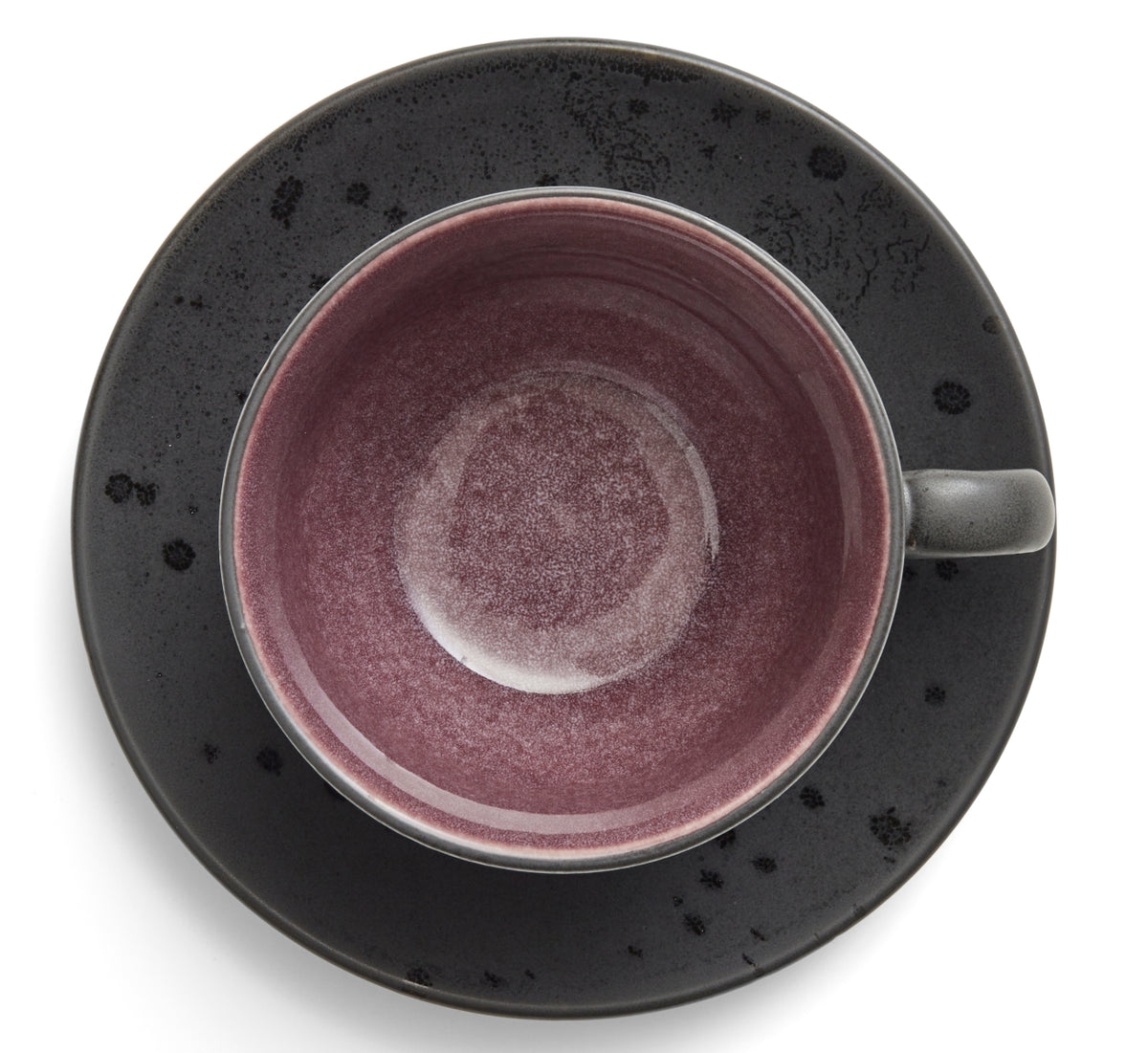Bitz Tasse mit Untertasse black/amber 0,24 l Set4