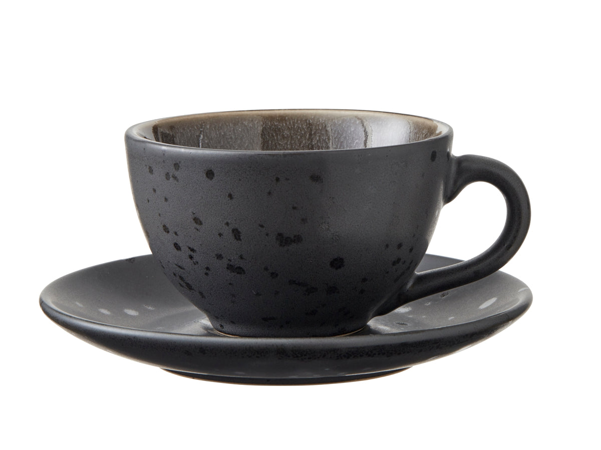 Bitz Tasse mit Untertasse black/dark blue 0,24 l Set4