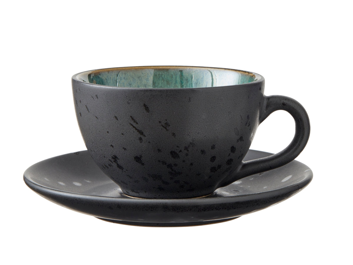 Bitz Tasse mit Untertasse black/dark blue 0,24 l Set4