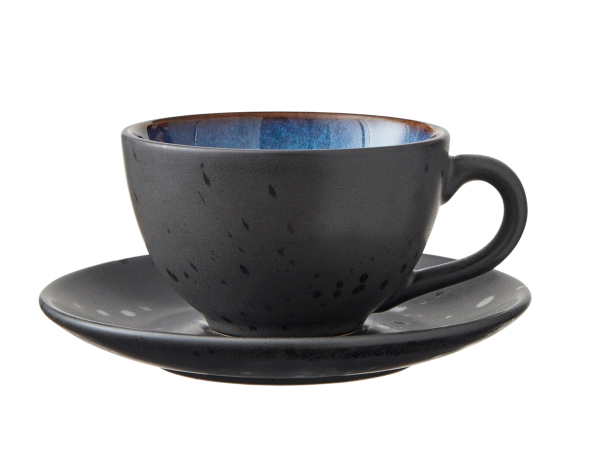 Bitz Tasse mit Untertasse black/dark blue 0,24 l Set4