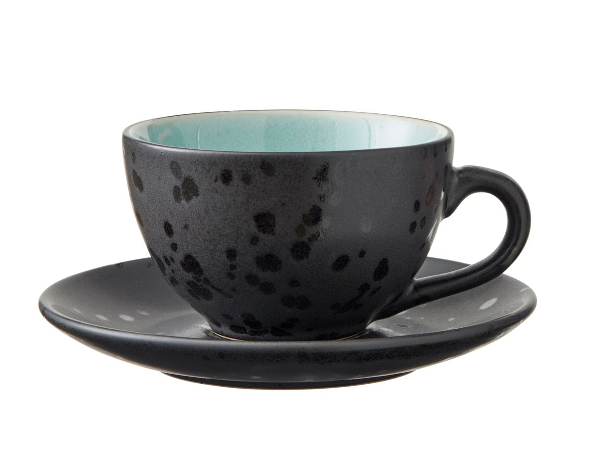 Bitz Tasse mit Untertasse black/dark blue 0,24 l Set4