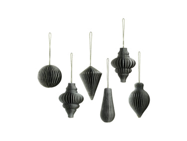 Broste Copenhagen CHRISTMAS MIX Papierhänger thyme Set6 Freisteller