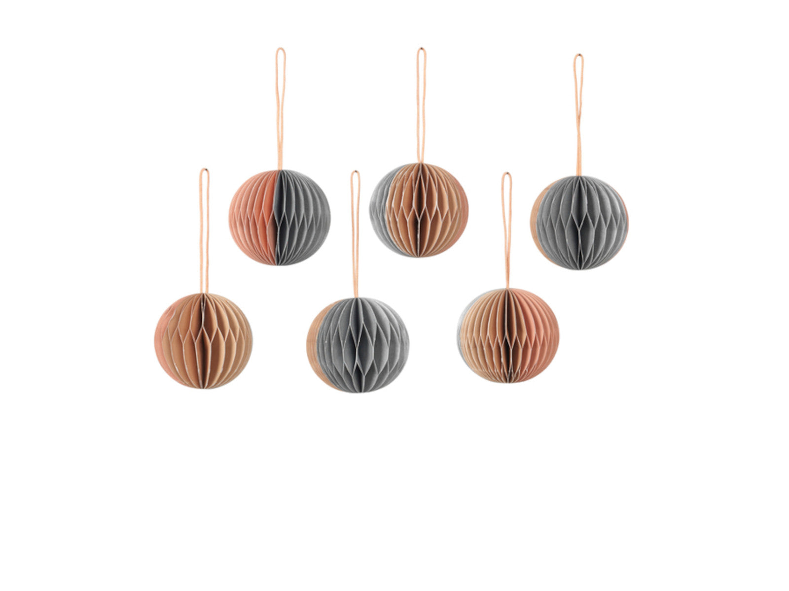 Broste Copenhagen BALL Papierhänger assorted colours Set6 Freisteller
