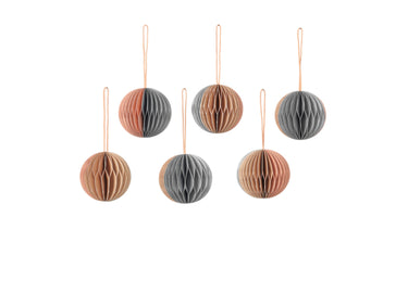 Broste Copenhagen BALL Papierhänger assorted colours Set6 Freisteller