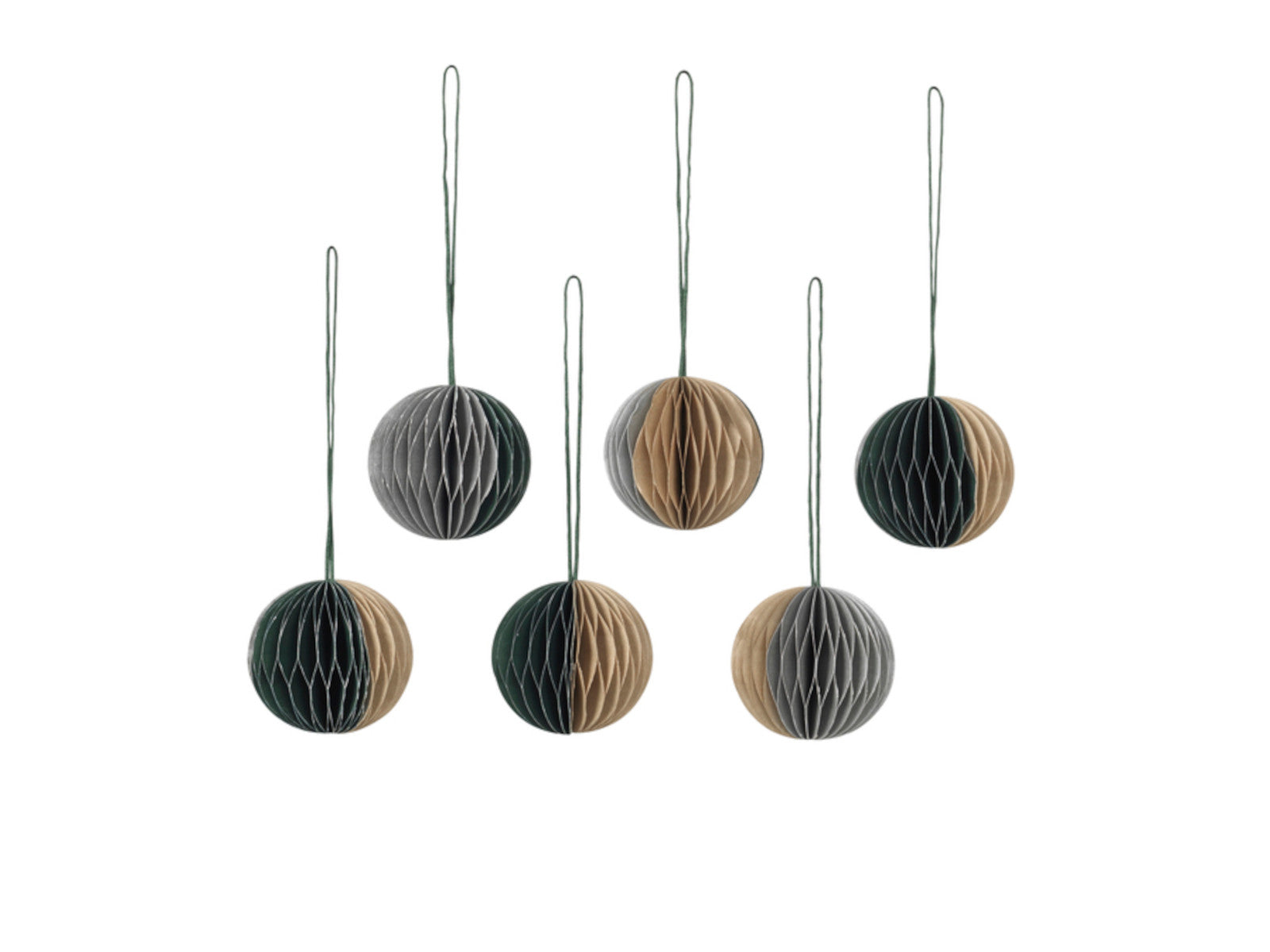 Broste Copenhagen BALL Papierhänger assorted colours Set6 Freisteller