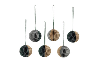 Broste Copenhagen BALL Papierhänger assorted colours Set6 Freisteller