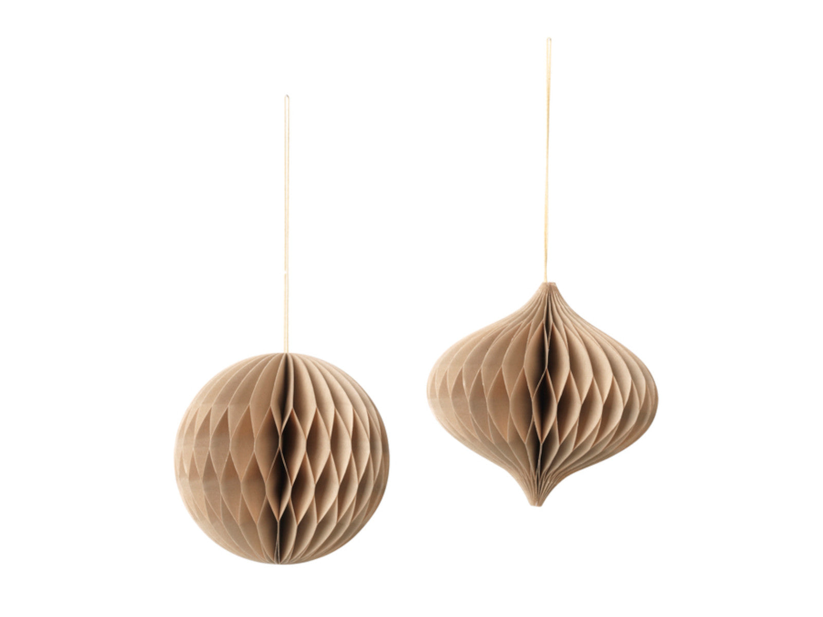 Broste Copenhagen CHRISTMAS MIX Papierhänger natural brown Set2 Freisteller