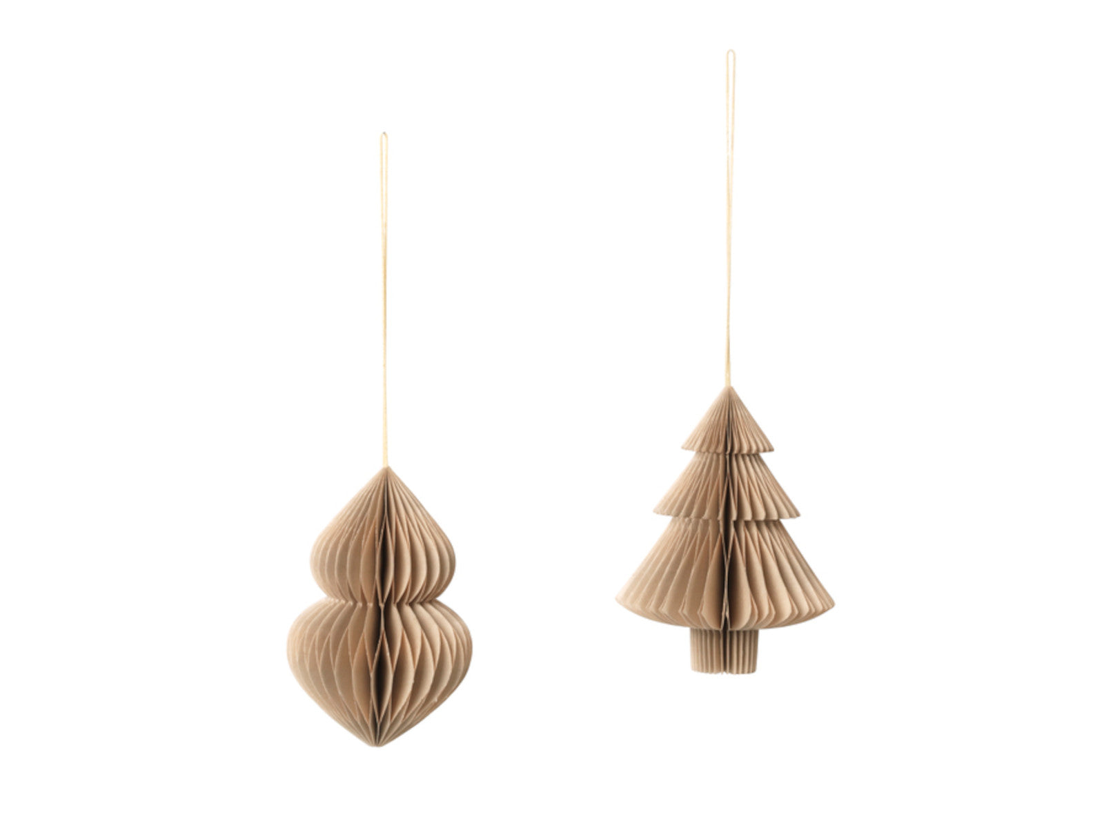 Broste Copenhagen CHRISTMAS MIX Papierhänger natural brown Set2 Freisteller