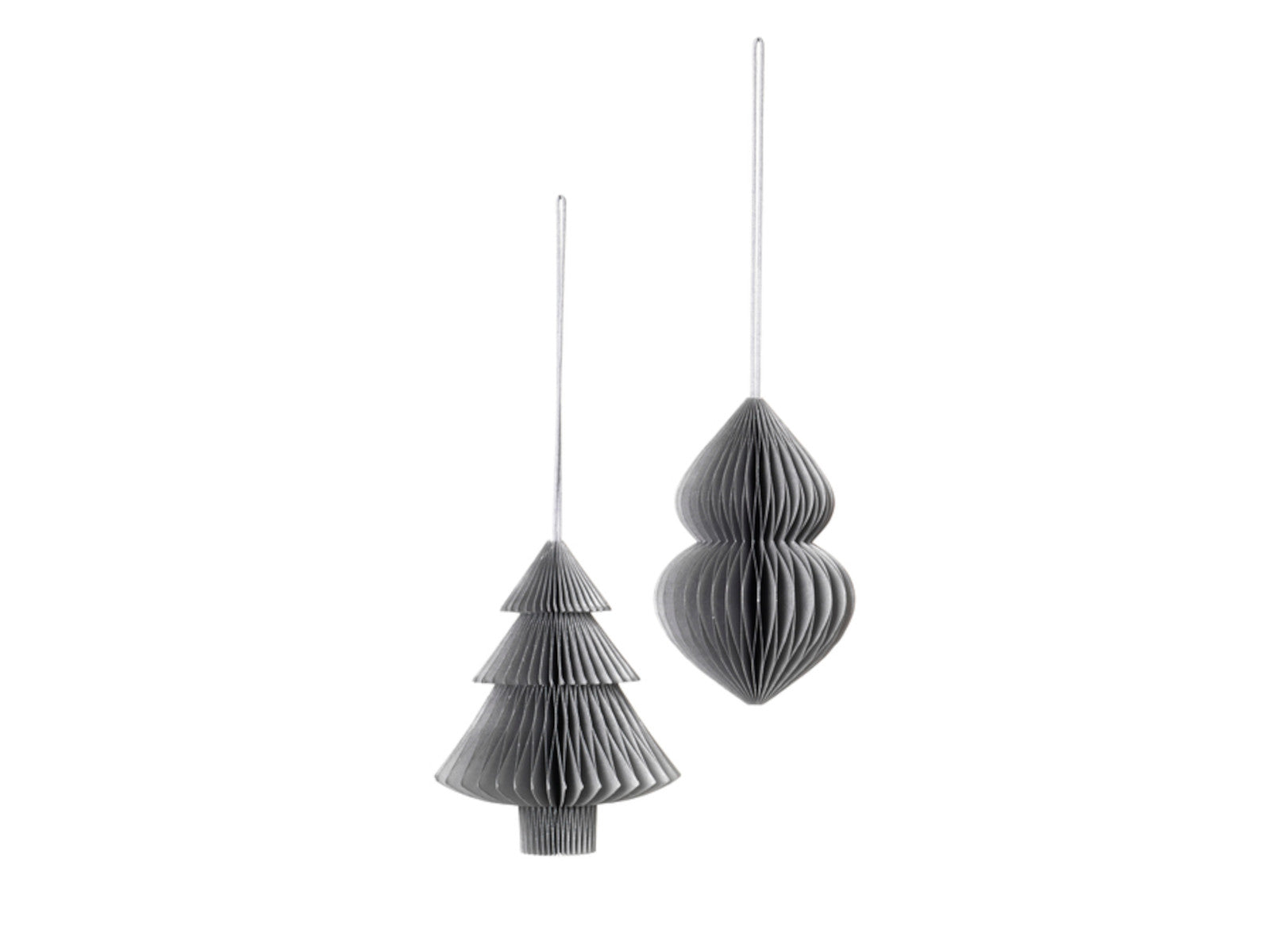 Broste Copenhagen CHRISTMAS MIX Papierhänger silver Set2 Freisteller