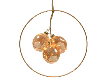 Lumineo Micro LED Kugeln amber 20 cm Freisteller 1