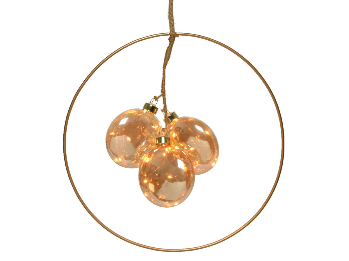 Lumineo Micro LED Kugeln amber 20 cm Freisteller 1