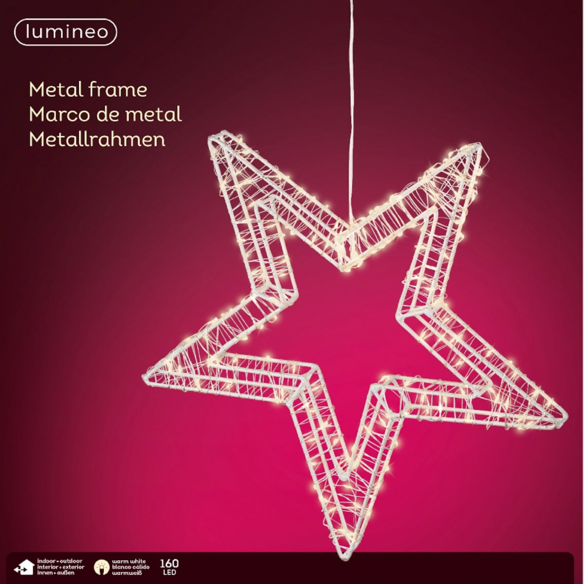 Lumineo Micro LED Stern weiss 38 cm Lifestyle 1