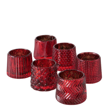 Boltze Sabena Windlicht rot sortiert 7 cm (1 Stück)