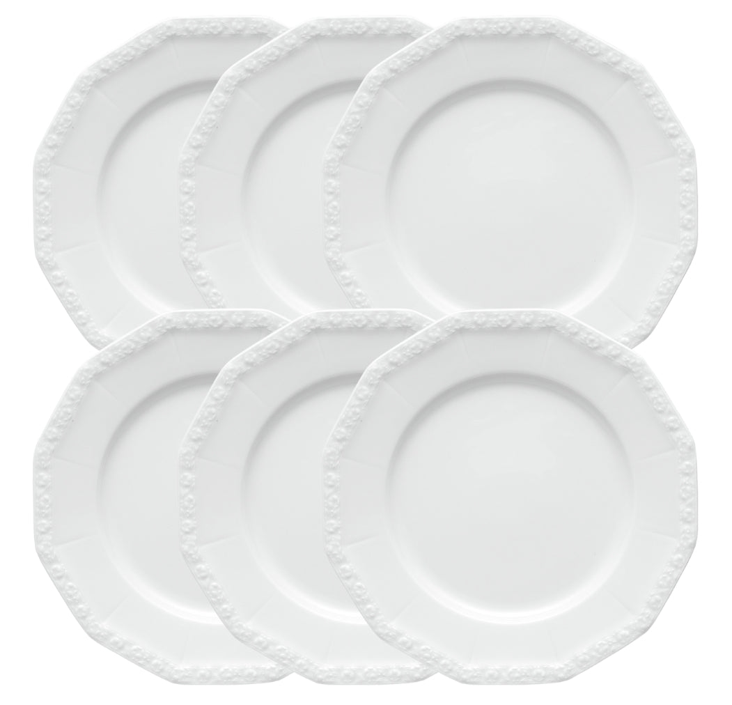 Rosenthal Maria Weiss Frühstücksteller 19 cm Set6 Freisteller