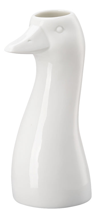 Hutschenreuther Gans-Vase Weiss Vase 14 cm Freisteller
