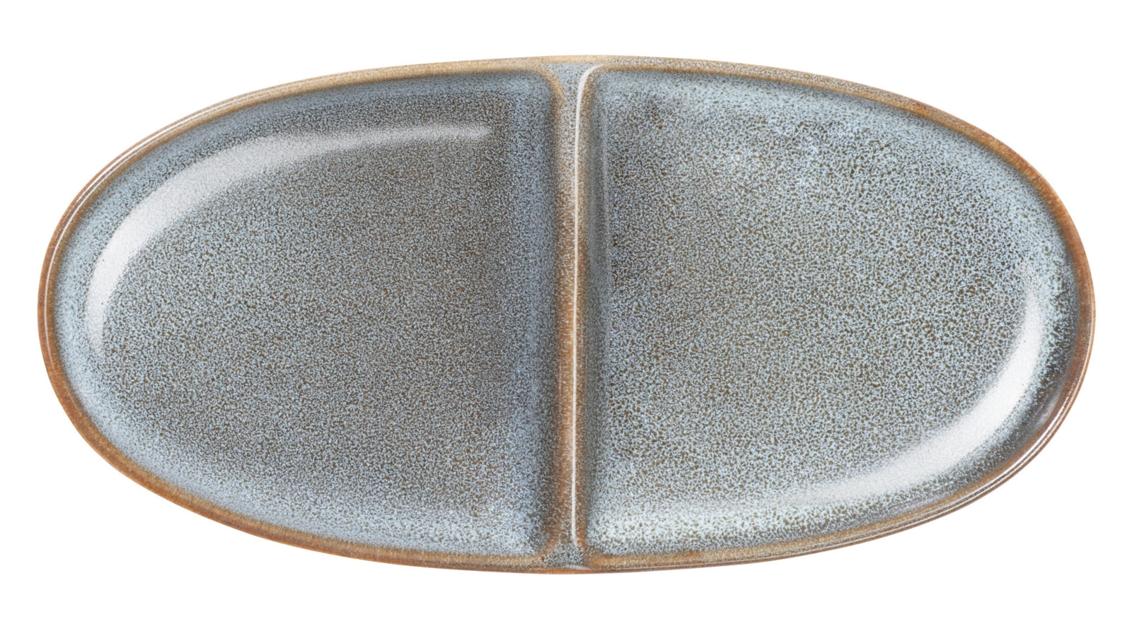ASA SAISONS Aperitifteller 2-geteilt oval denim