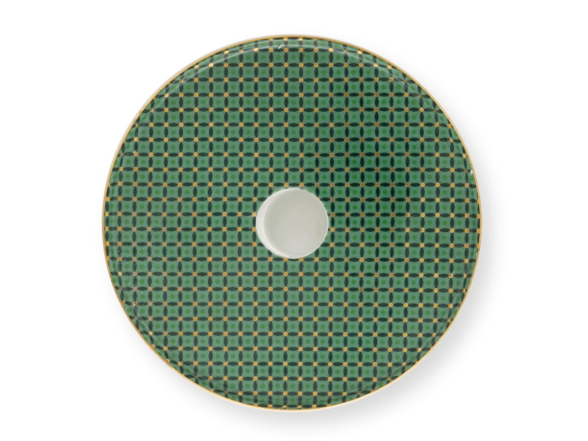 PIP STUDIO Cross Stitch Kerzenhalter grün 14 cm Freisteller 2