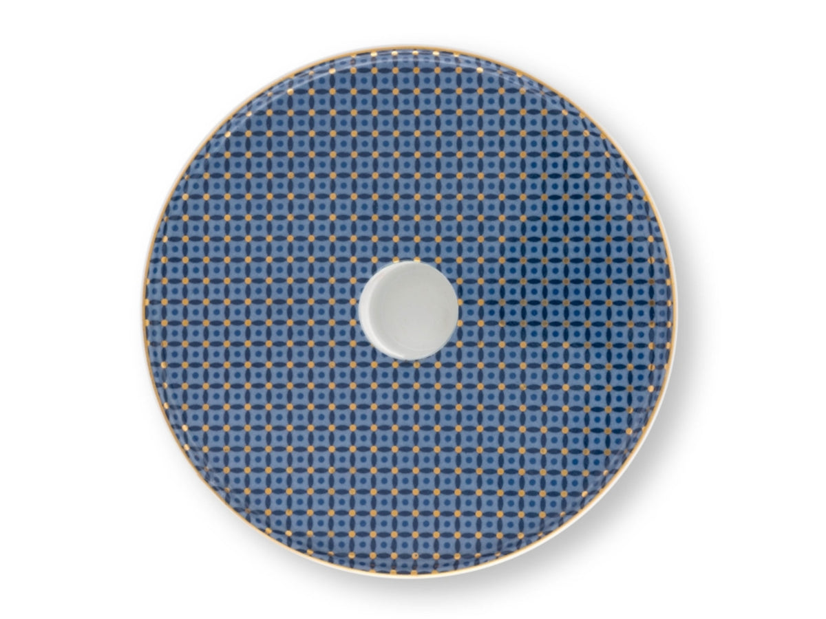 PIP STUDIO Cross Stitch Kerzenhalter blau 14 cm Freisteller 2