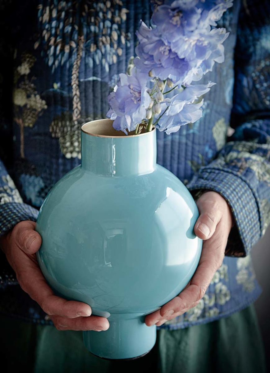 PIP STUDIO Vase Metal groß soft green 31,5 x 40 cm