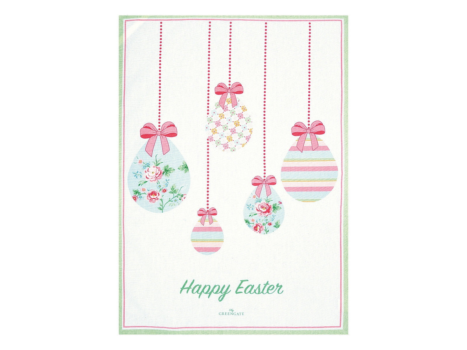 Greengate Alma easter Geschirrtuch white 70x50cm Freisteller