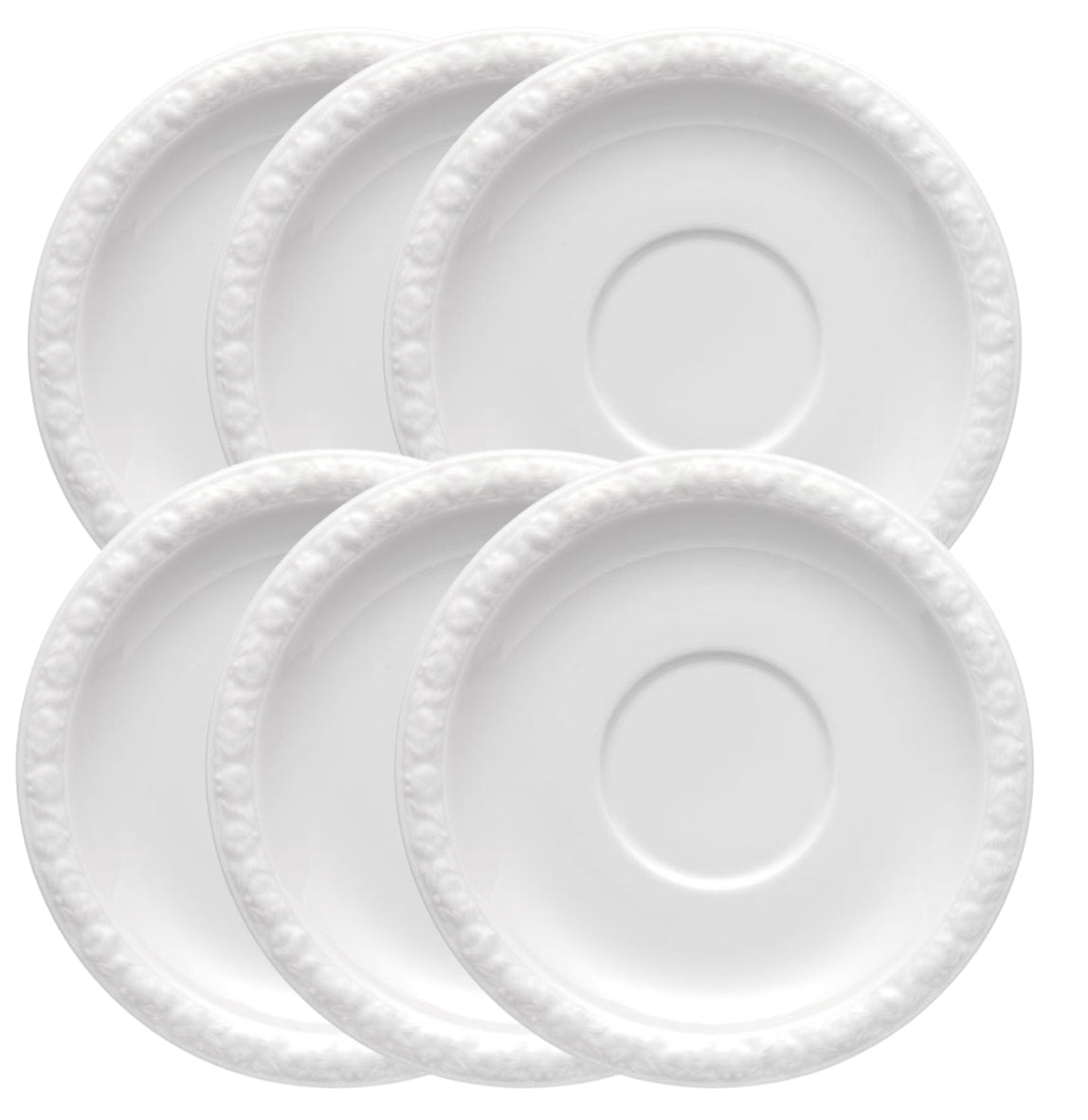 Rosenthal Maria Weiss Aroma-/Suppen-Untertasse 18 cm Set6