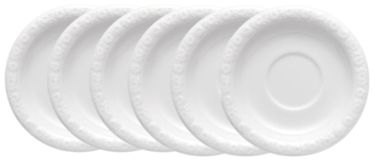 Rosenthal Maria Weiss Kaffee-Untertasse 14 cm Set6