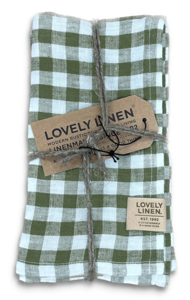 Lovely Linen Lovely Serviette Leinen square jeep green(1 Stück)