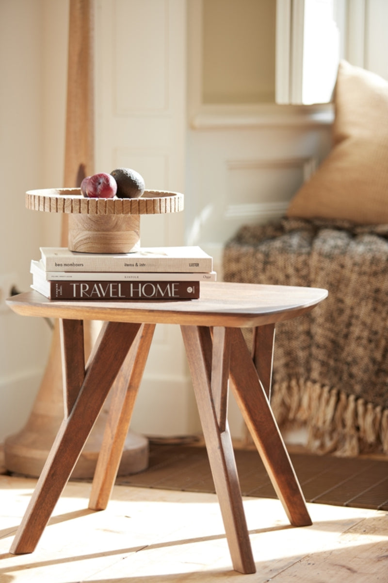 Light & Living Caleta Schale auf Fuß Holz matt 38 cm Lifestyle 1