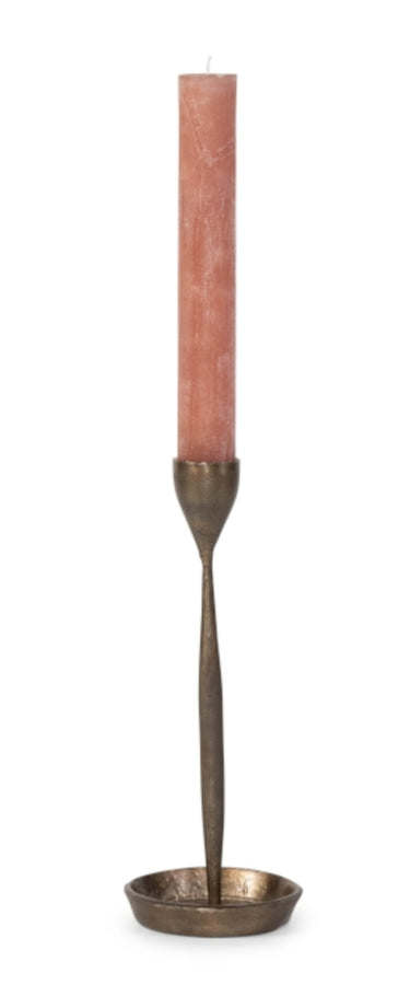 Dekocandle Kerzenhalter metal antikgold gross Ø 14 x 50 cm Freisteller 1
