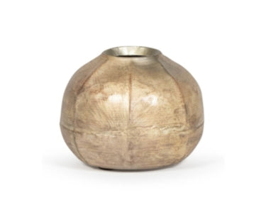 Dekocandle Vase silber-gold Ø10,5 x 8 cm (1 Stück) Freisteller1