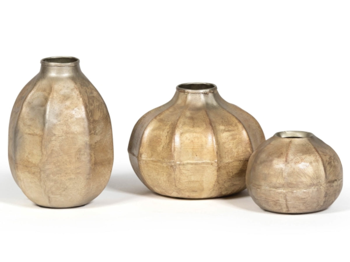 Dekocandle Vase silber-gold Ø15,5 x 11,5 cm (1 Stück) Freisteller2