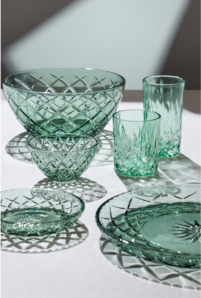 Lyngby Highball Sorrento Longdrinkglas grün 380ml Set4 Lifestyle1