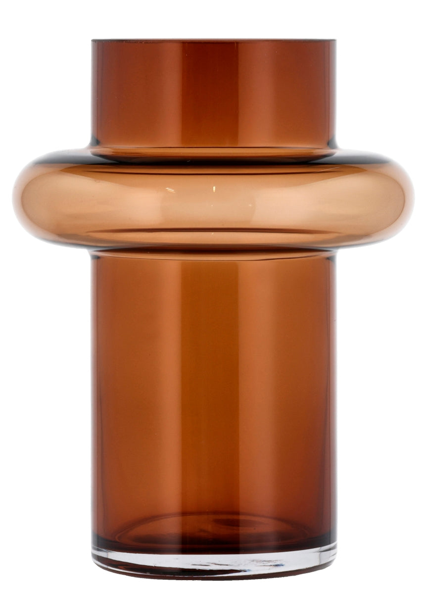 Lyngby Tube Vase Glas amber 20 cm Freisteller