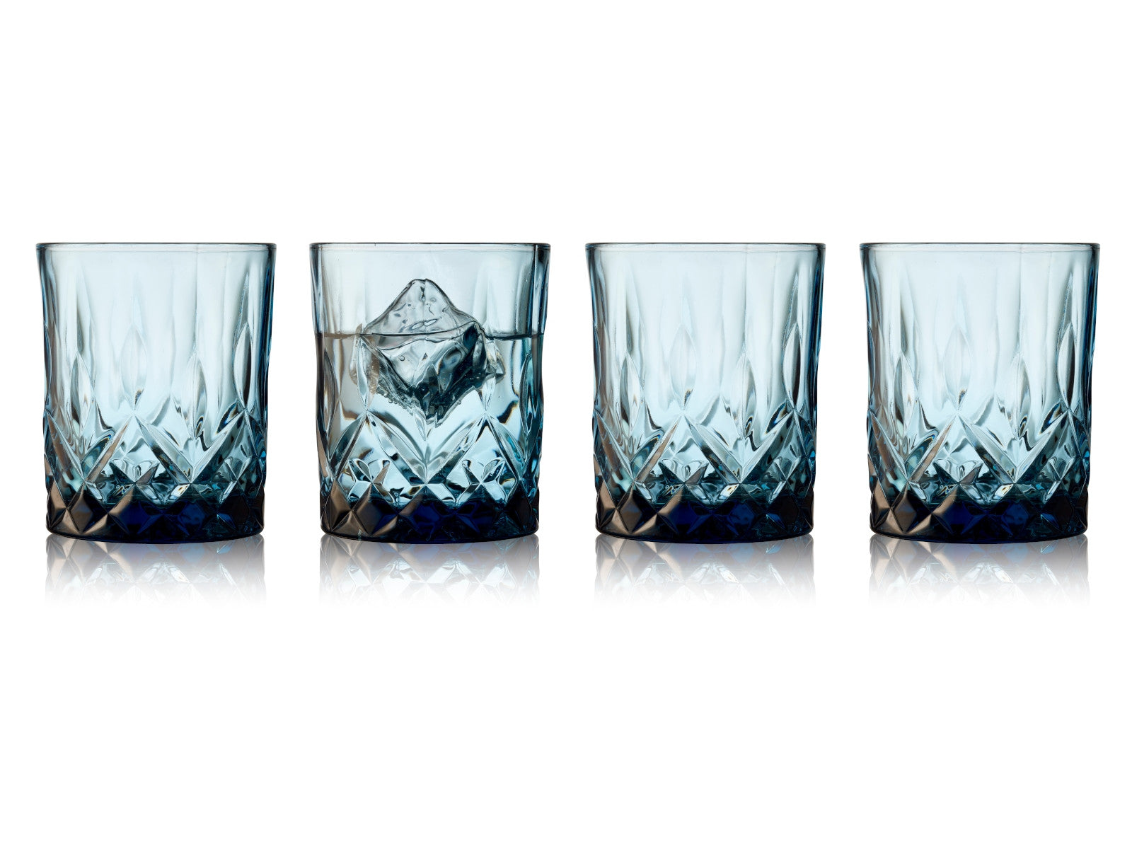 Lyngby Sorrento Whiskyglas blau 320ml Set4 Freisteller1