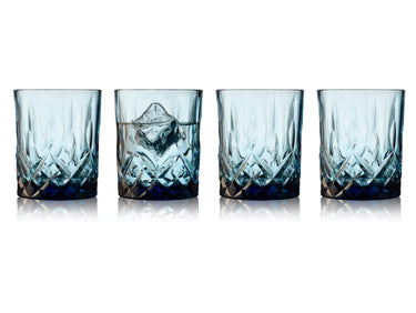 Lyngby Sorrento Whiskyglas blau 320ml Set4 Freisteller1