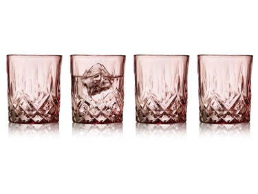 Lyngby Sorrento Whiskyglas pink 320ml Set4 Freisteller1
