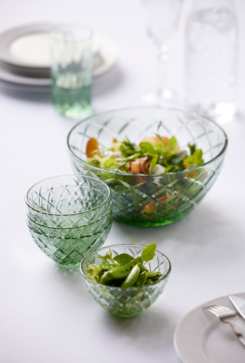Lyngby Sorrento Schale Glas grün 12 cm Set4 Lifestyle3