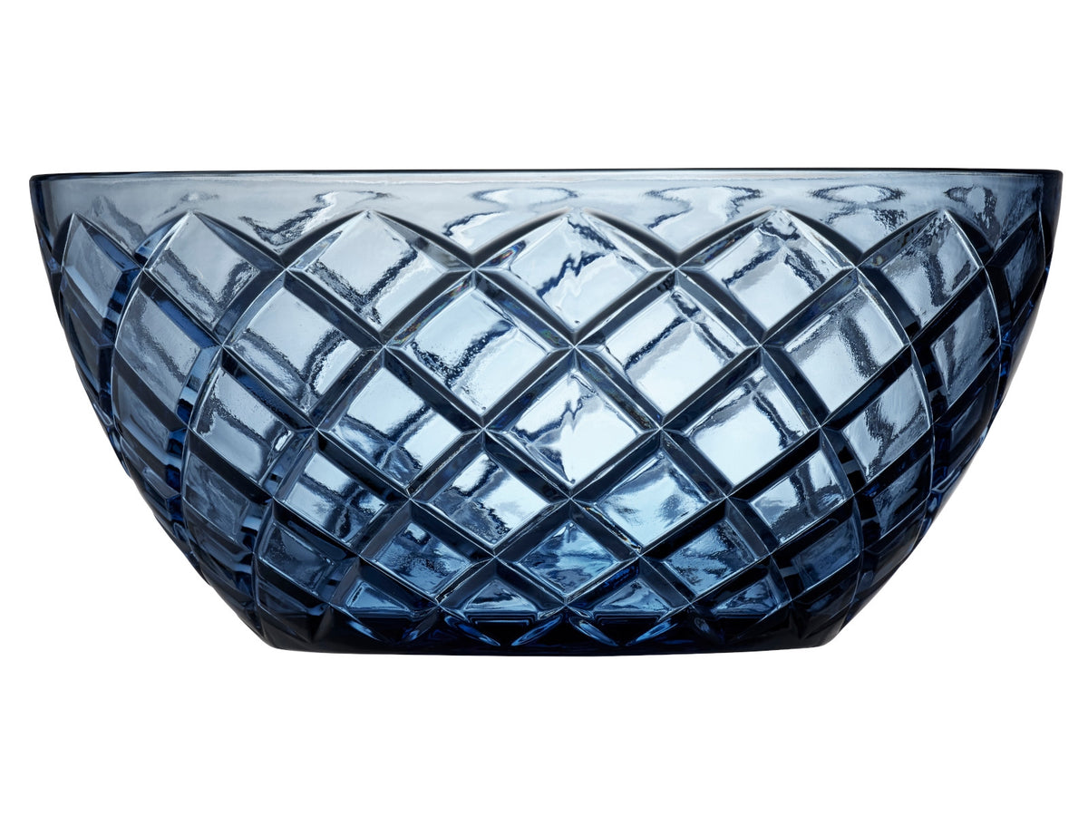 Lyngby Sorrento Salatschüssel Glas blau 24cm Freisteller1