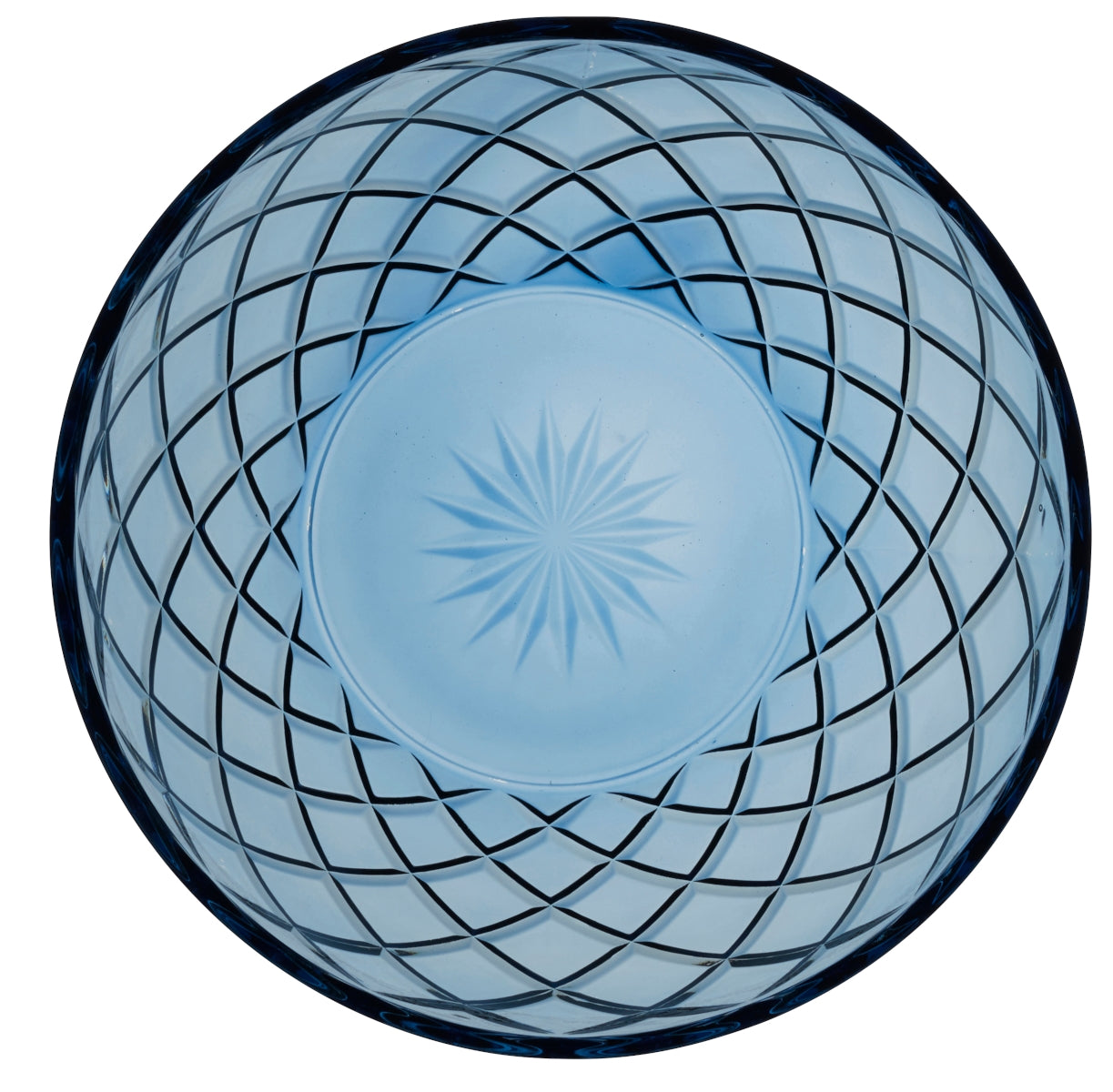 Lyngby Sorrento Salatschüssel Glas blau 24cm Freisteller2
